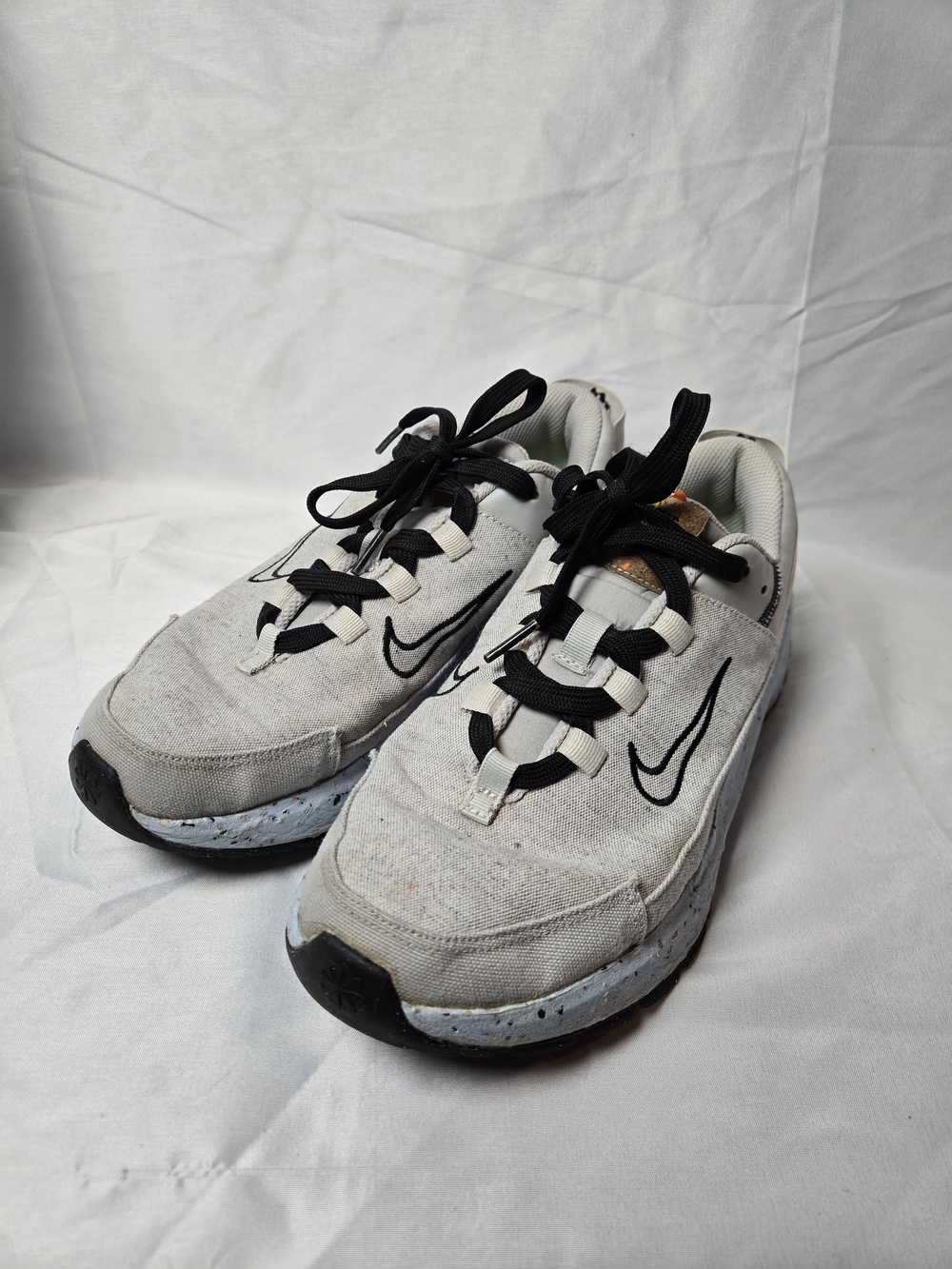 Nike Crater Remixa Grey Fog/Black Low Top Lace-Up Sneakers Canvas DA1468-001